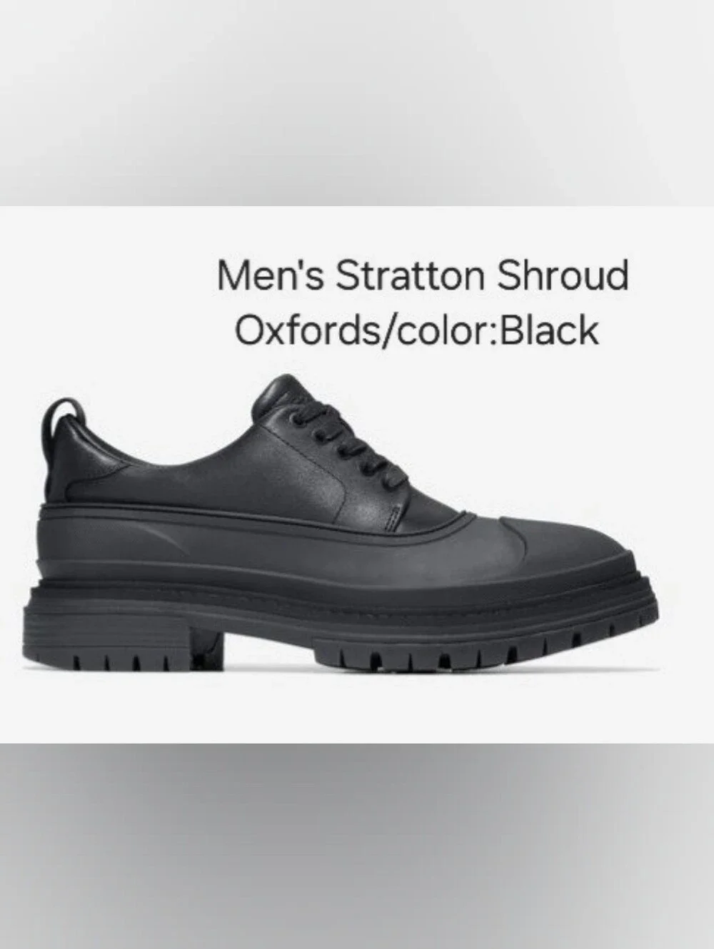 Cole Haan Black Men's Stratton Shroud Oxford